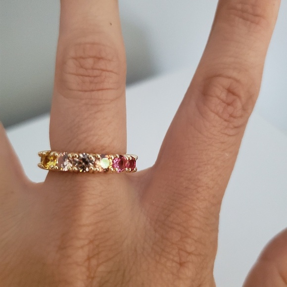 Sterling silver rainbow ring NIB - Picture 3 of 5